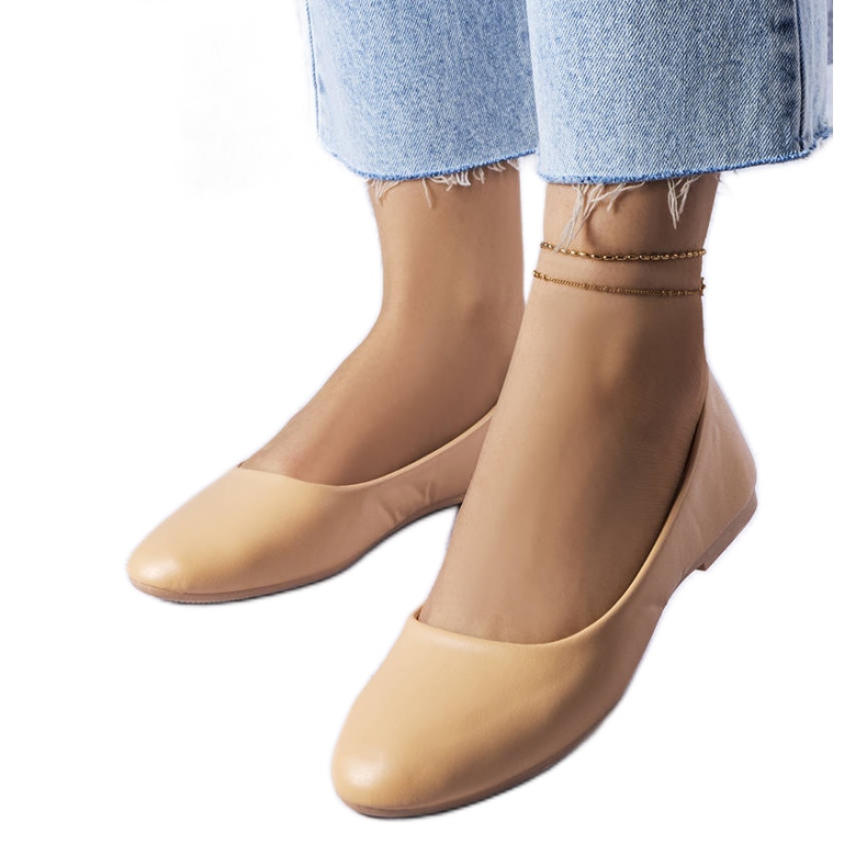 Bailarinas beige con plantilla de piel de Truchon
