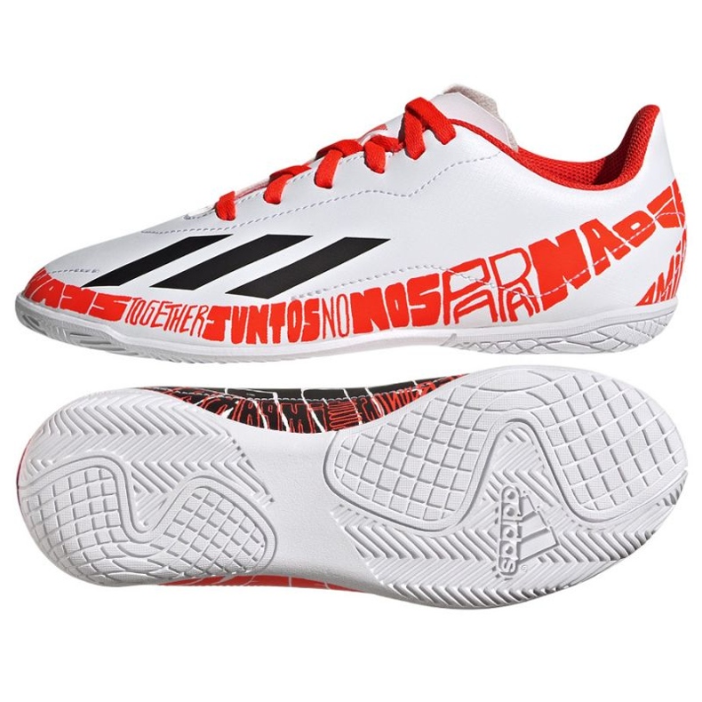 Adidas X Speedportal.4 Messi In Jr GW8400 zapatos de fútbol blanco blanco