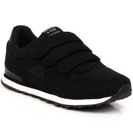 Deportivas niño American Club 154/23 negras con velcro negro