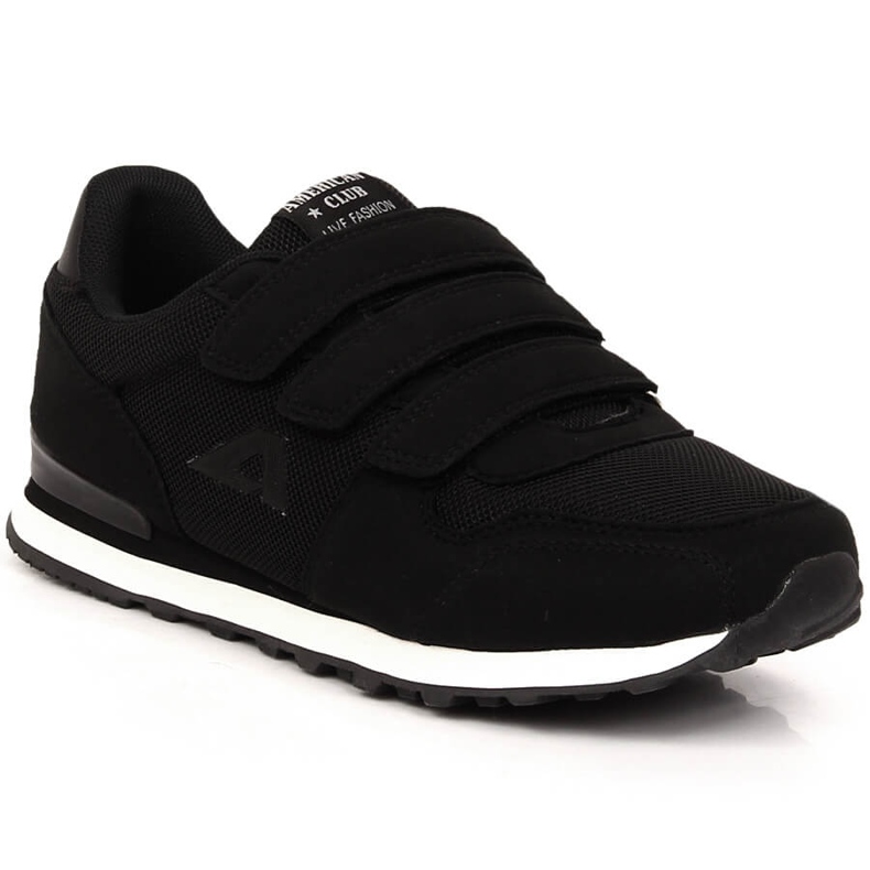 Deportivas niño American Club 154/23 negras con velcro negro