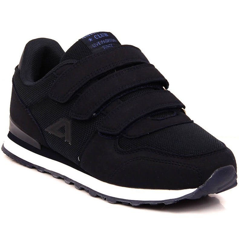 Deportiva infantil American Club 154/23 azul marino con velcro negro