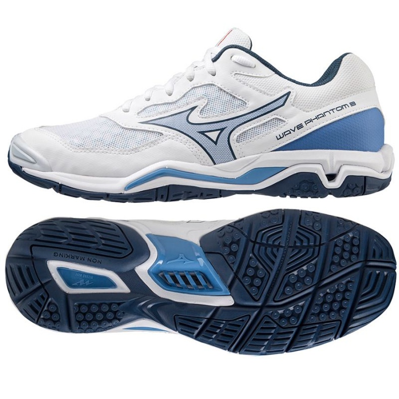 Mizuno Wave Phantom 3 M X1GA226022 zapatillas de balonmano blanco blanco Mizuno Wave Phantom 3 M X1GA226022 zapatillas de balonmano blanco blanco