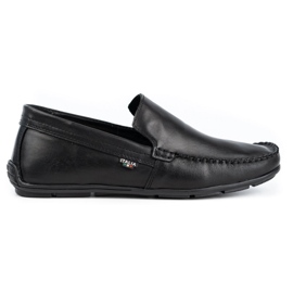 Olivier Mocasines hombre piel 085KNT cara negra negro