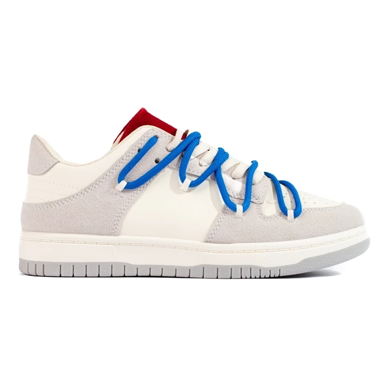 Deportivas Shelovet con cordones azules blanco