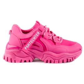 Seastar Deportivas de mujer Shelovet rosa con suela gruesa