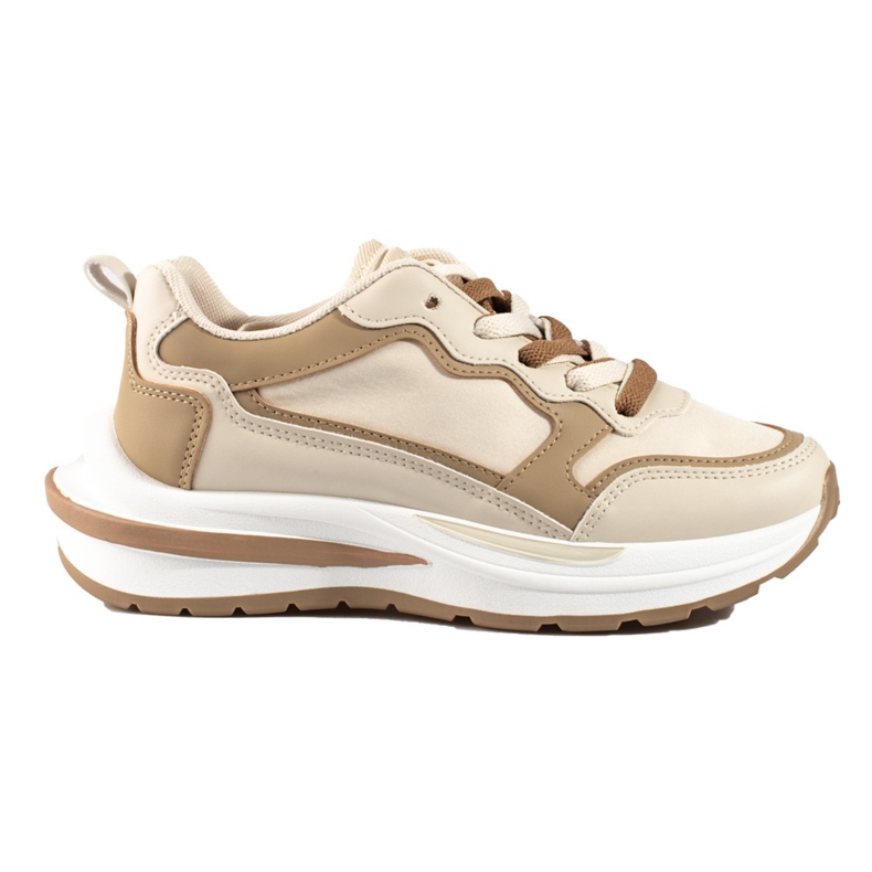 Deportivas mujer cordones Shelovet beige