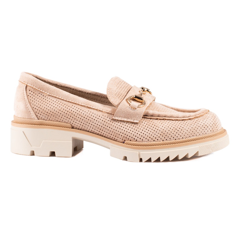 Seastar Mocasines de mujer calados en la plataforma beige Shelovet