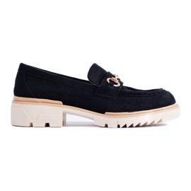 Seastar Mocasines mujer calados sobre plataforma Shelovet negro