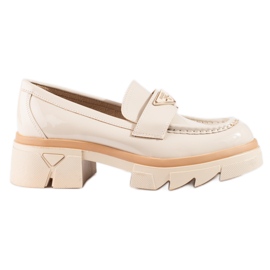 Seastar Mocasines mujer charol Shelovet beige