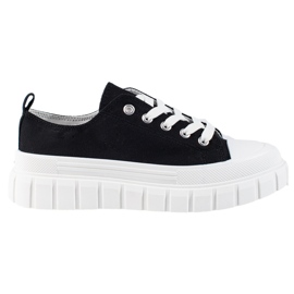 Deportivas mujer plataforma Shelovet negras negro