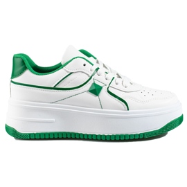 Deportivas mujer Shelovet blanco y verde