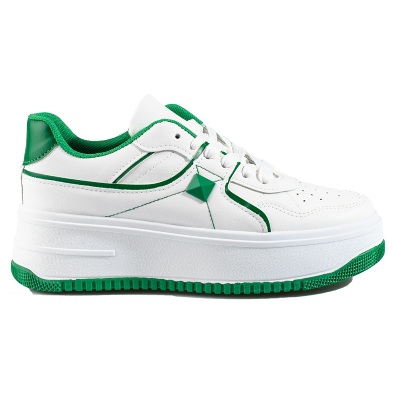 Deportivas mujer Shelovet blanco y verde