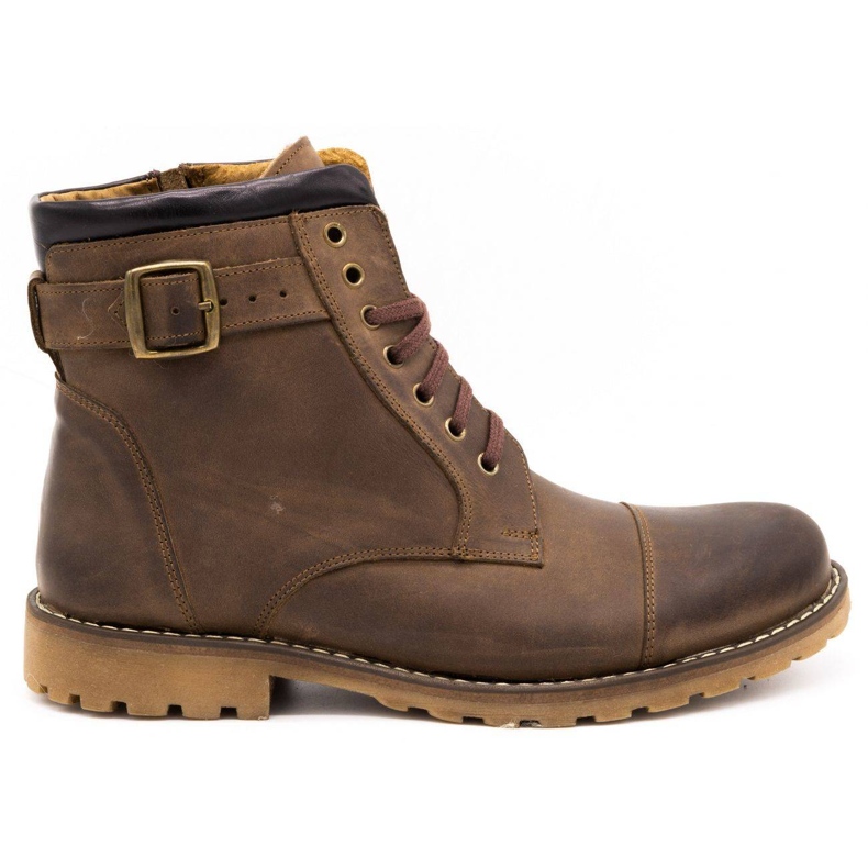 Olivier Zapatos aislados de cuero para hombres 910mp marrón