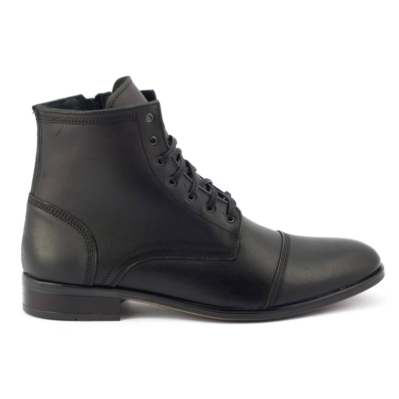 Olivier Botines Chelsea de piel para hombre 287D Św negro