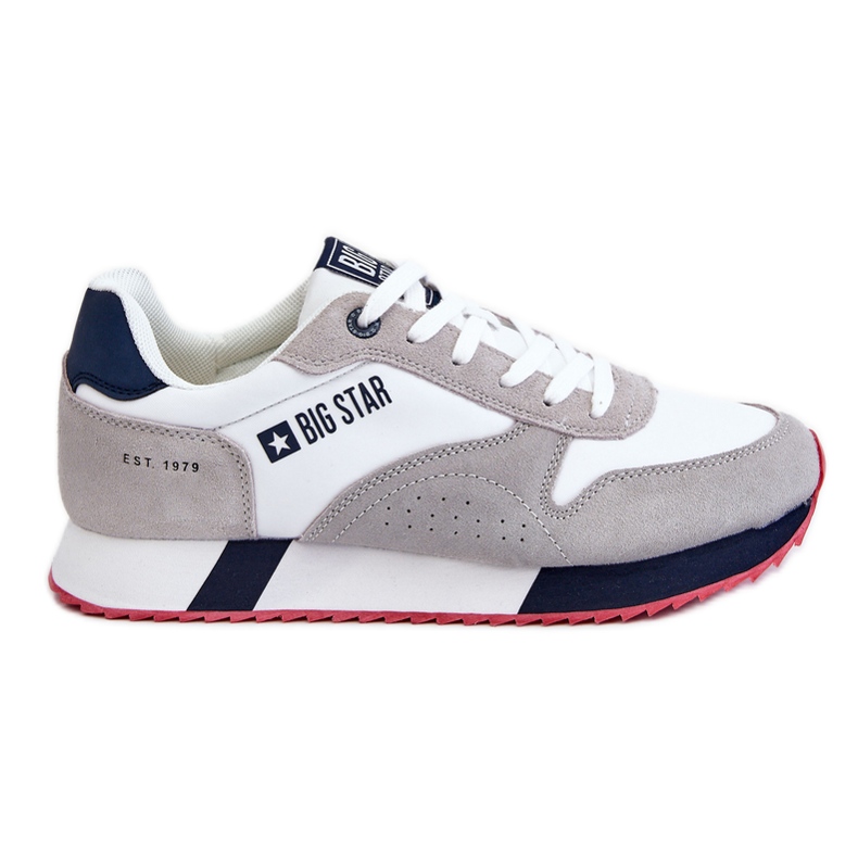Zapatos deportivos Big Star para hombre con sistema de espuma viscoelástica LL174160 Blanco-Gris