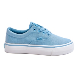 Zapatillas deportivas con plataforma de tela Big Star LL274146 Azul claro