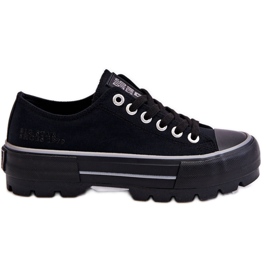 Deportivas Tela Plataforma Big Star LL274149 Negro