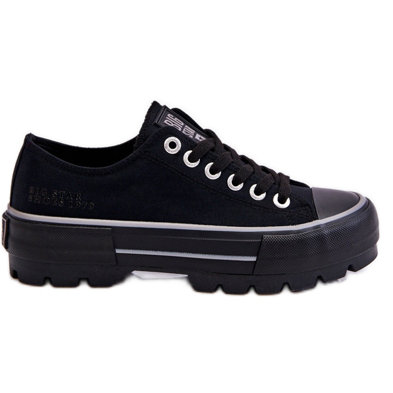 Deportivas Tela Plataforma Big Star LL274149 Negro