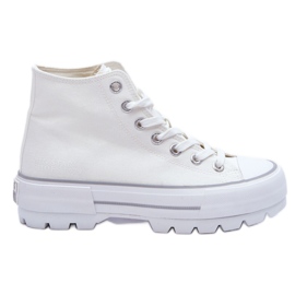 Big Star LL274156 High Fabric Platform Sneakers Blanco