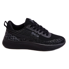 Zapatillas Deportivas De Malla Para Mujer Sistema Memory Foam Big Star LL274662 Negro