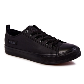Zapatillas bajas de cuero para hombre Big Star KK174009 Negro
