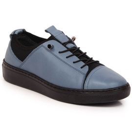 Slip-on mujer piel clara azul T.Sokolski W22-351