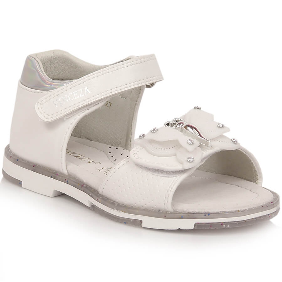 Sandalias ni a con velcro mariposa blanco Vinceza 36125