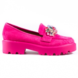 Zapatos de mujer Vinceza rosa con cristales rosado