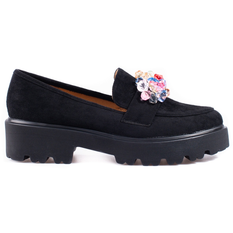 Zapatos de mujer Vinceza negros con cristales