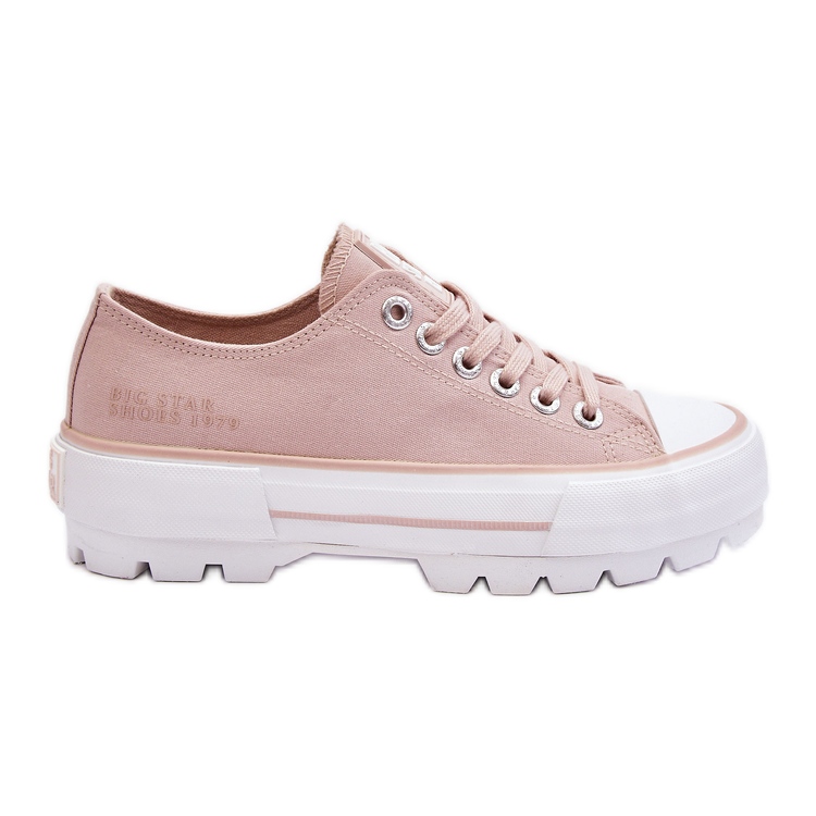 Deportivas Tejido Plataforma Big Star LL274151 Nude rosado
