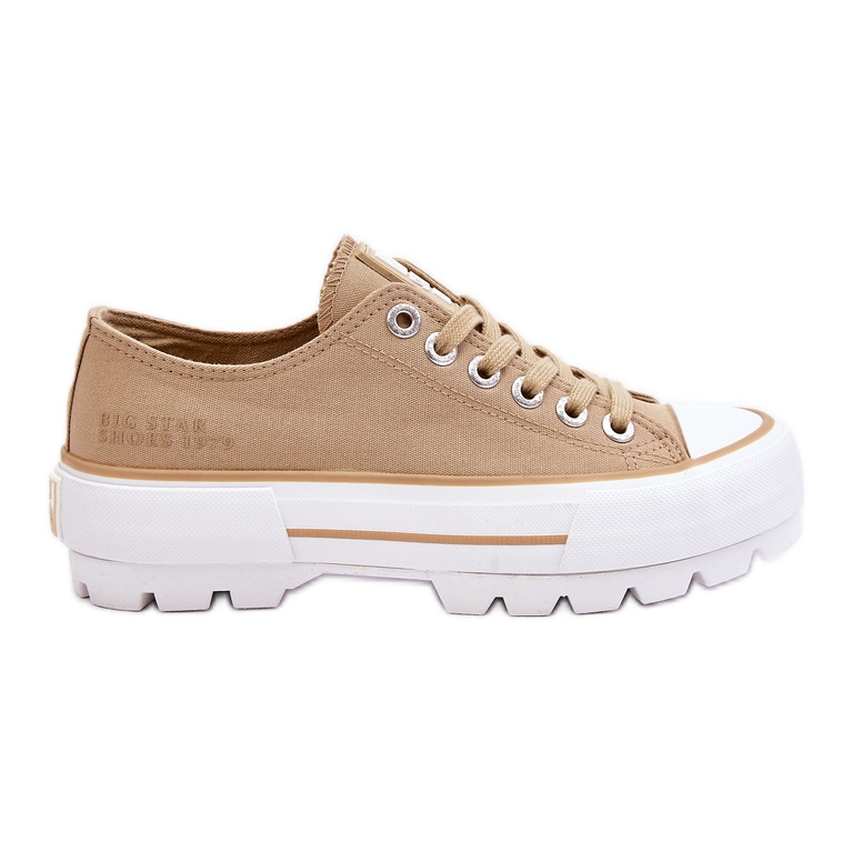 Deportivas Tela Plataforma Big Star LL274154 Beige