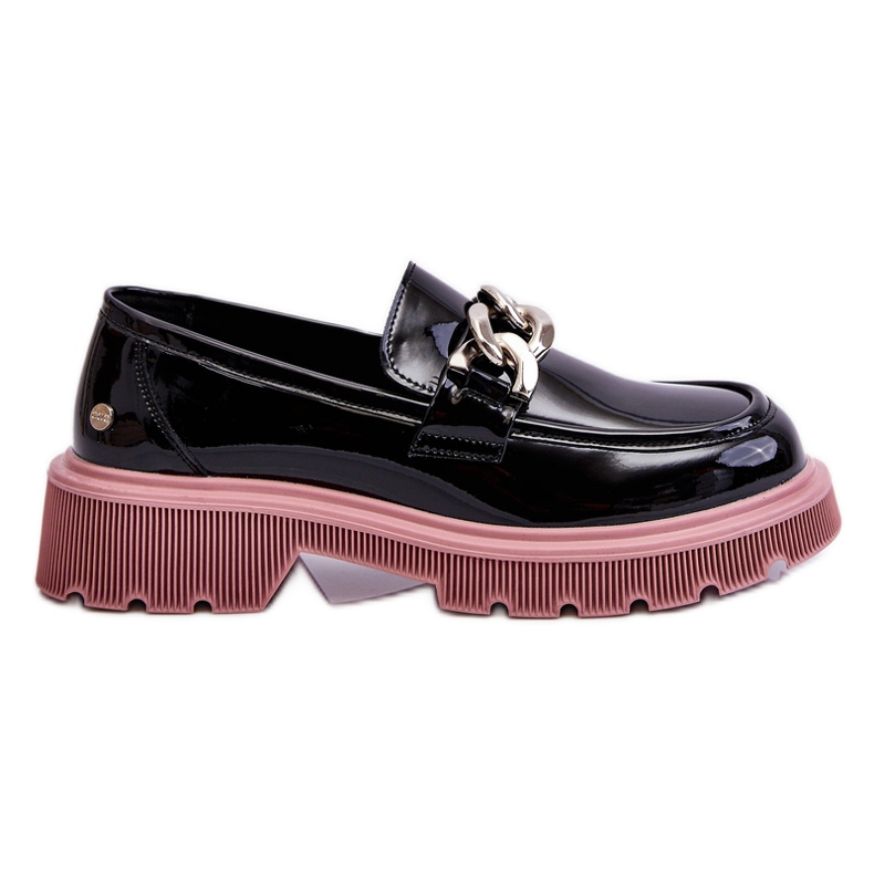 Mocasín Charol Con Cadena GOE LL2N4039 Negro-Morado