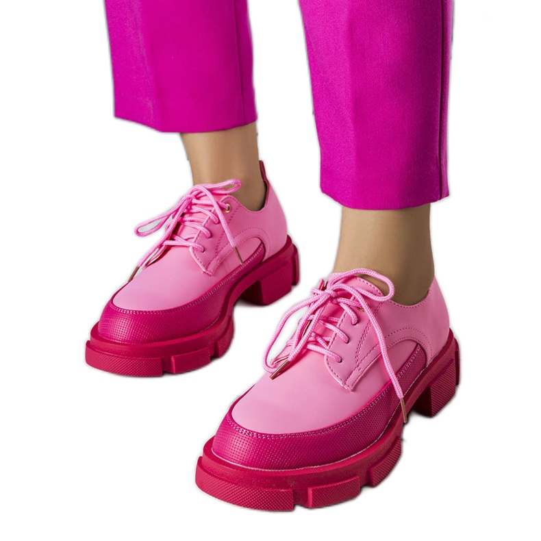 BM Zapatos rosas con suela maciza de Kay rosado BM Zapatos rosas con suela maciza de Kay rosado