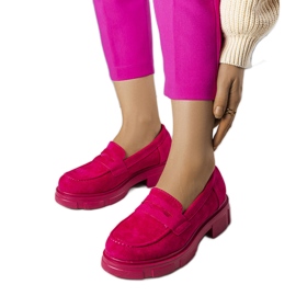 Zapatos de gamuza ecológica rosa de Alacoque