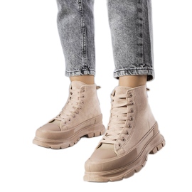 BM Zapatillas con plataforma beige oscuro de Gertrude