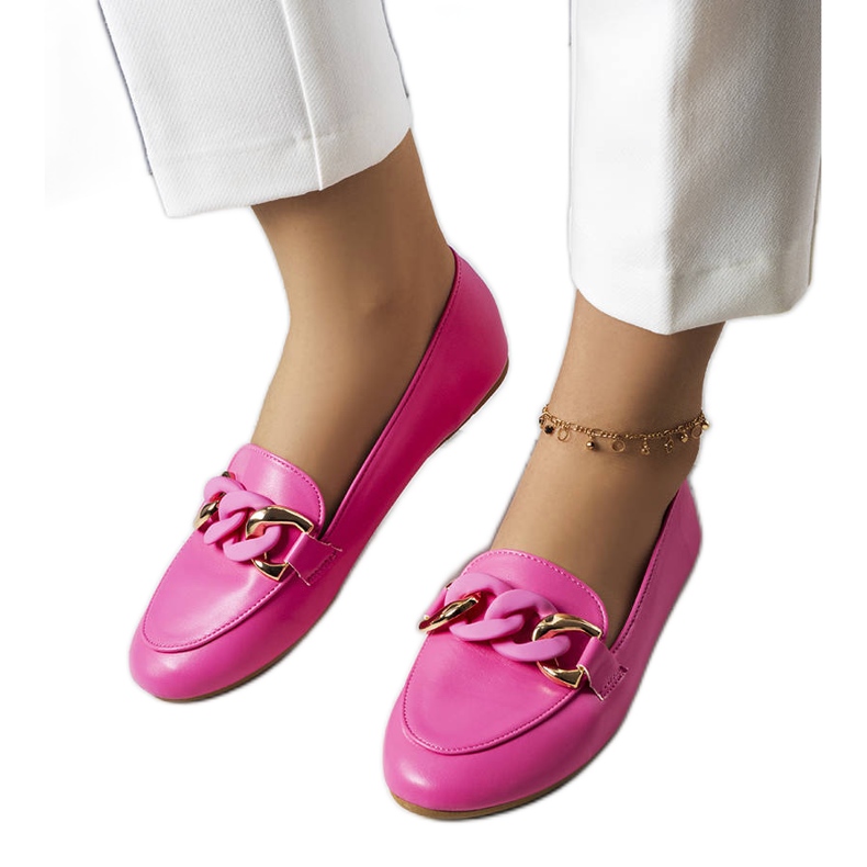 Mocasines rosas con cadena Mamie rosado Mocasines rosas con cadena Mamie rosado