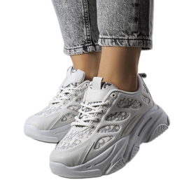 Deportivas grises decoradas con estampado Kara