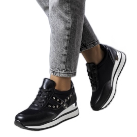 Deportivas negras con suela gruesa de Mely negro