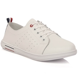 Zapatos de mujer en piel calada blanco Filippo DP3508/23
