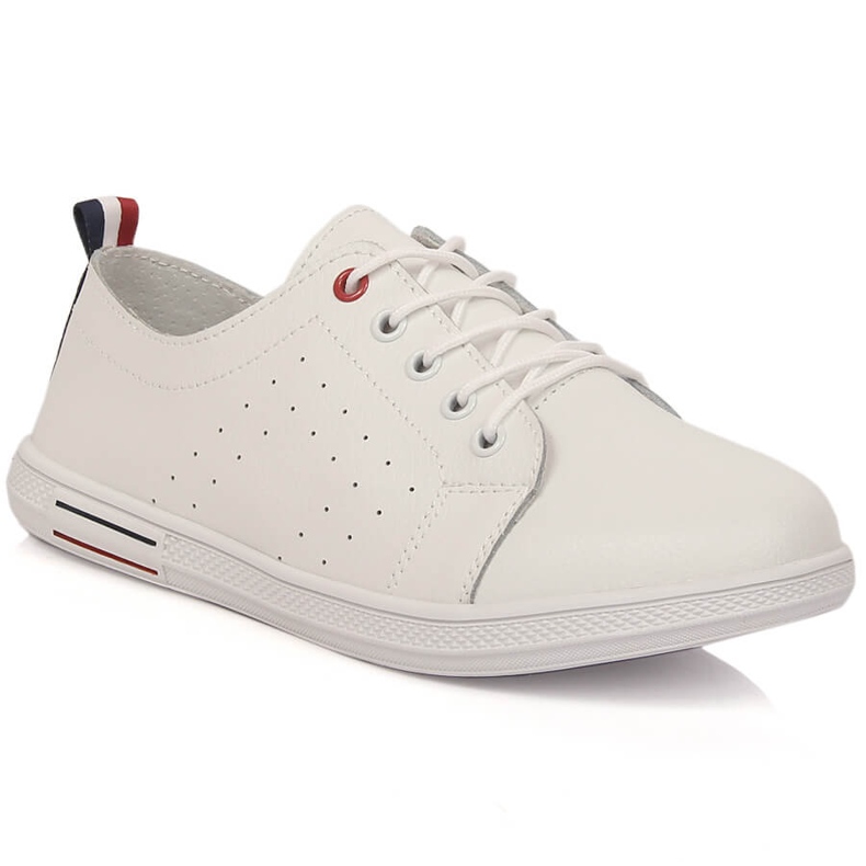 Zapatos de mujer en piel calada blanco Filippo DP3508/23