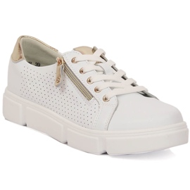 Zapatos mujer en piel con plataforma blanco Filippo DP4528/23