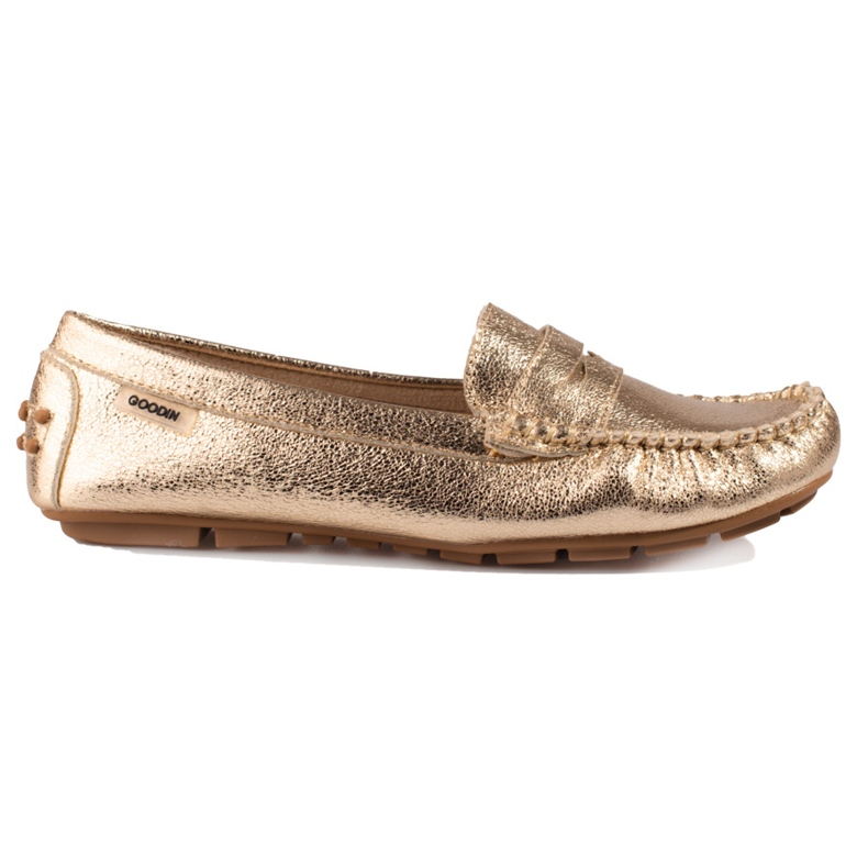 Goodin Mocasines mujer cómodos dorados Shelovet