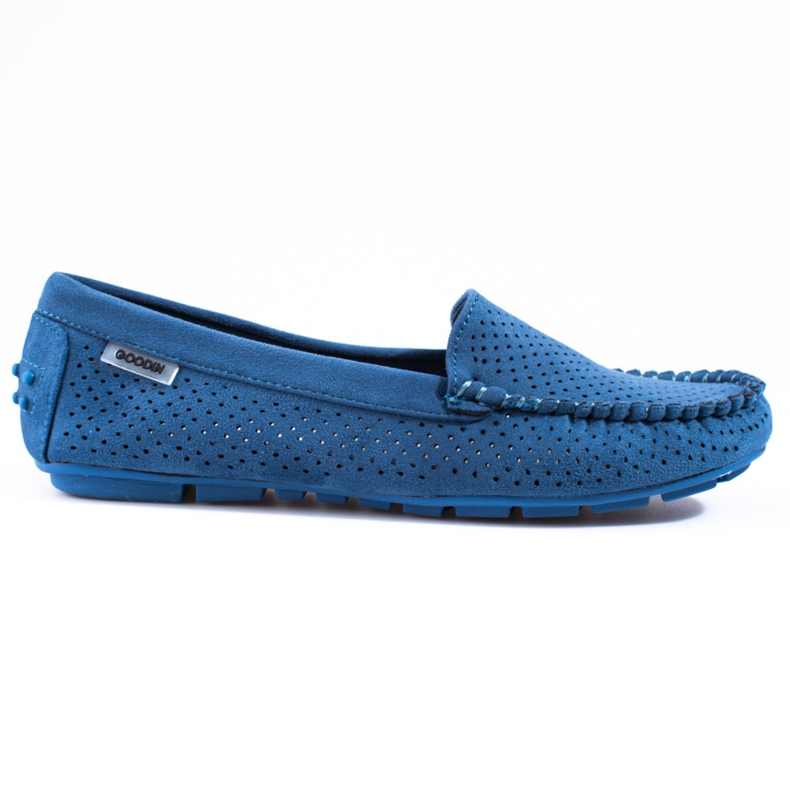 Goodin Mocasín piel Shelovet azul claro