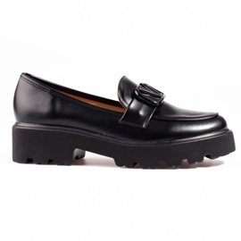 Zapatos de mujer Vinceza fabricados en ecopiel negra negro