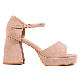 Sandalia bloque Vinceza ante beige