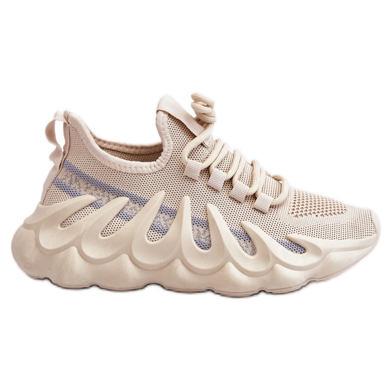 PG1 Zapatillas De Mujer De Estilo Calcetín De Moda Beige Daxo PG1 Zapatillas De Mujer De Estilo Calcetín De Moda Beige Daxo