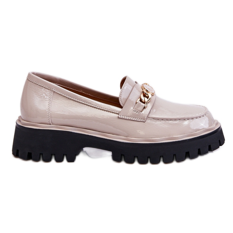 S.Barski Mocasín Lacado Plataforma Ronin Gris Claro