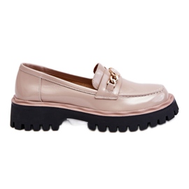 S.Barski Mocasín Lacado Plataforma Ronin Beige