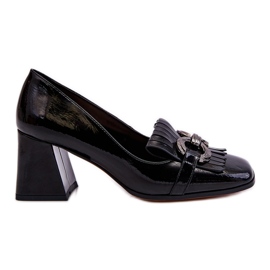 S.Barski Zapatos de tacón cómodos de charol negro Mercy S.Barski Zapatos de tacón cómodos de charol negro Mercy