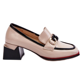 S.Barski Cómodos Zapatos De Tacón Bajo Beige Valenti negro S.Barski Cómodos Zapatos De Tacón Bajo Beige Valenti negro